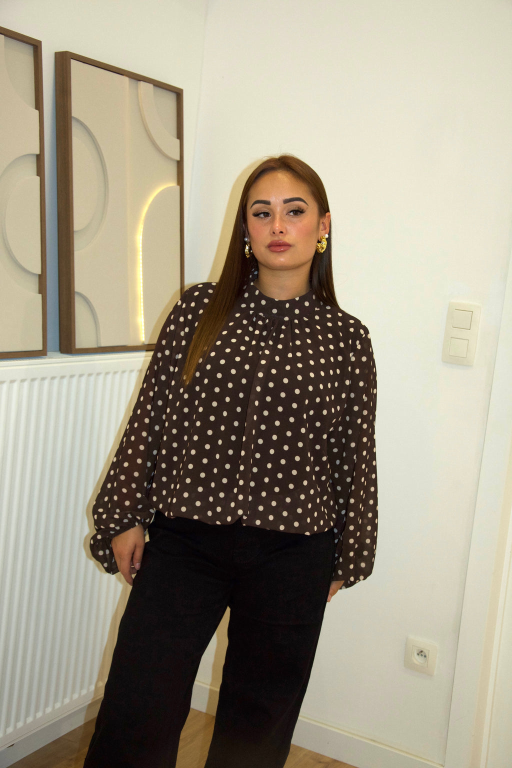 BLOUSE SELENA – CHOCOLAT