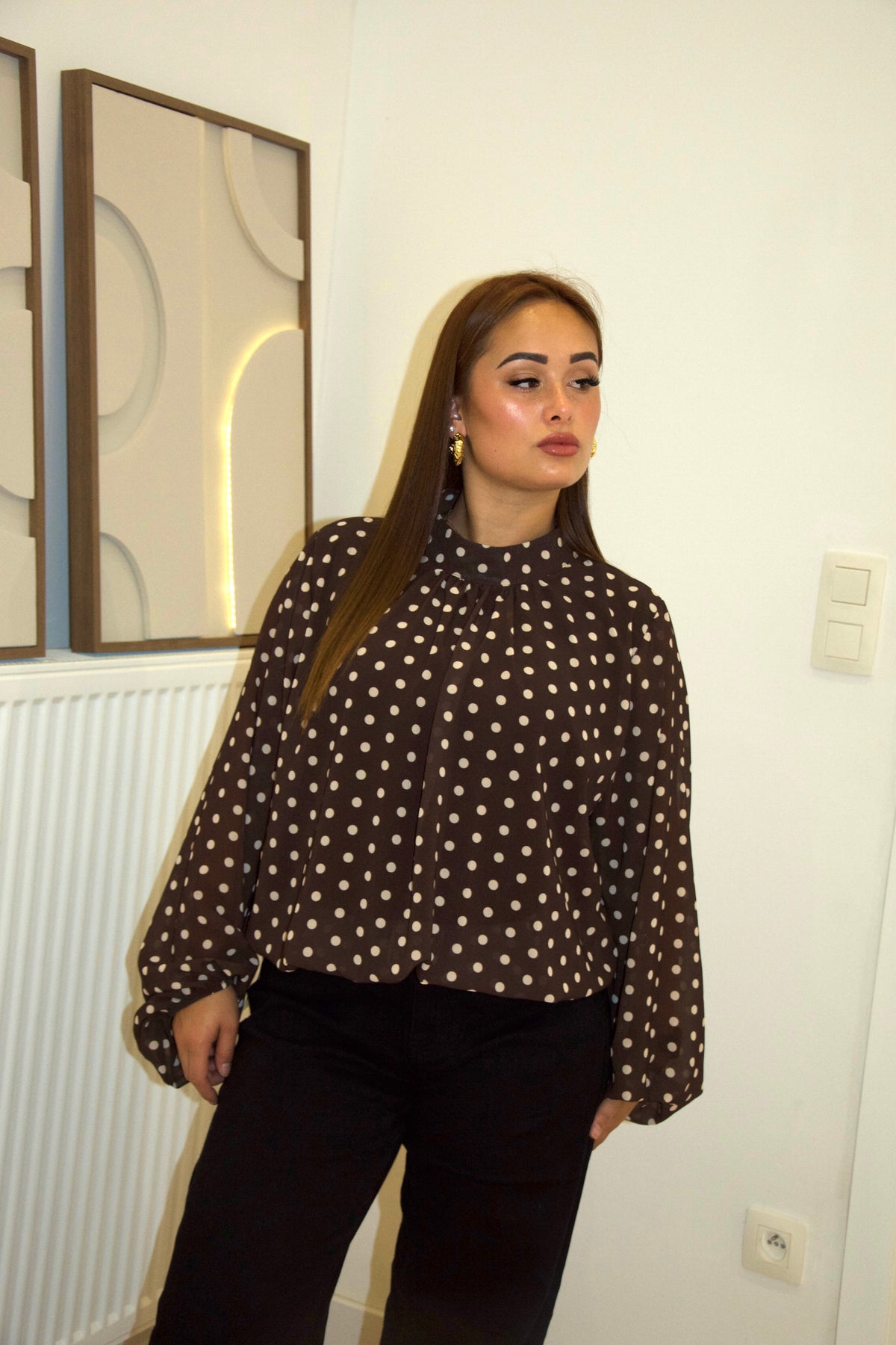 BLOUSE SELENA – CHOCOLAT