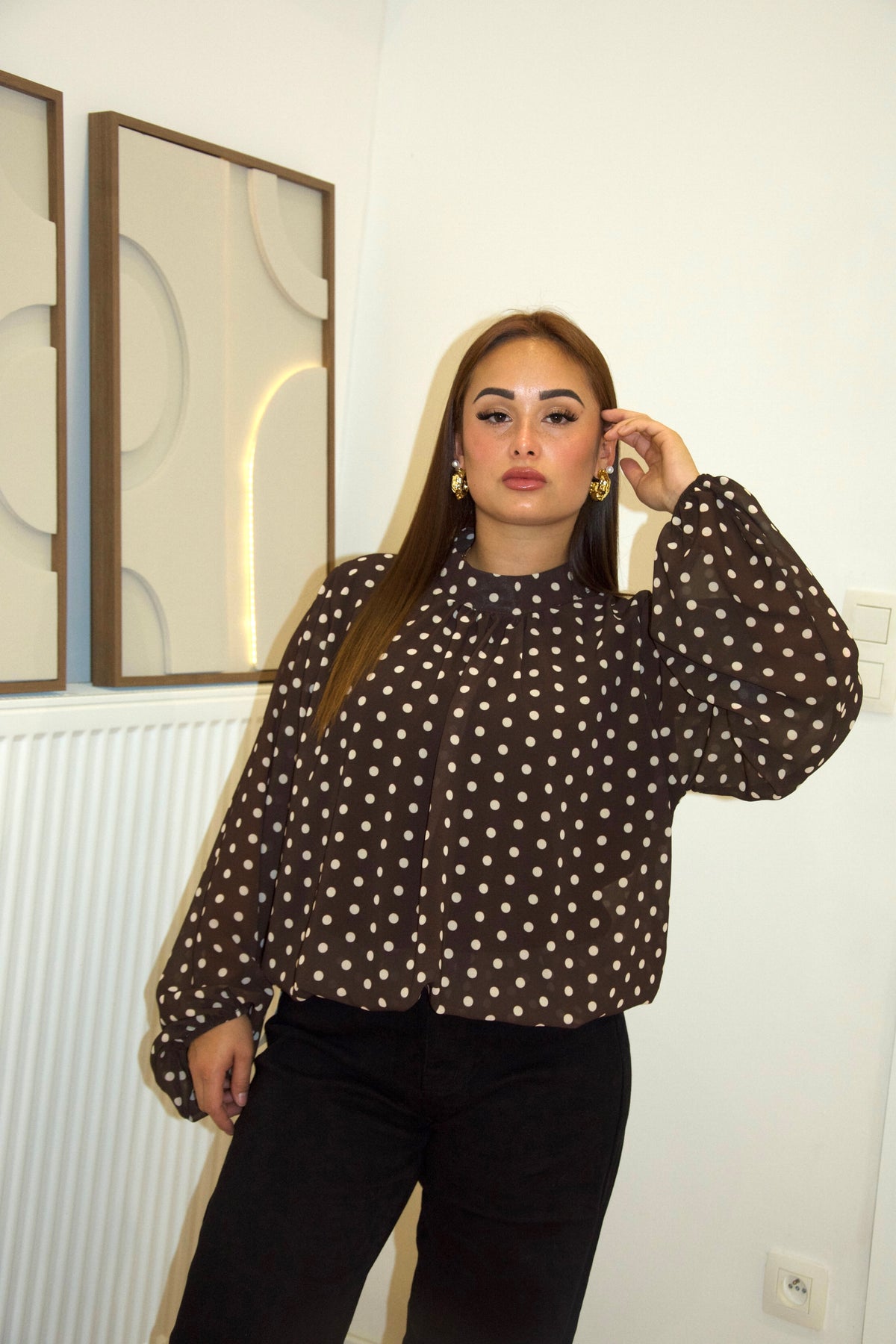 BLOUSE SELENA – CHOCOLAT