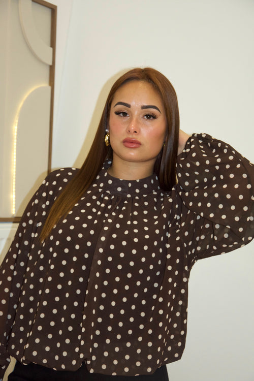 BLOUSE SELENA – CHOCOLAT
