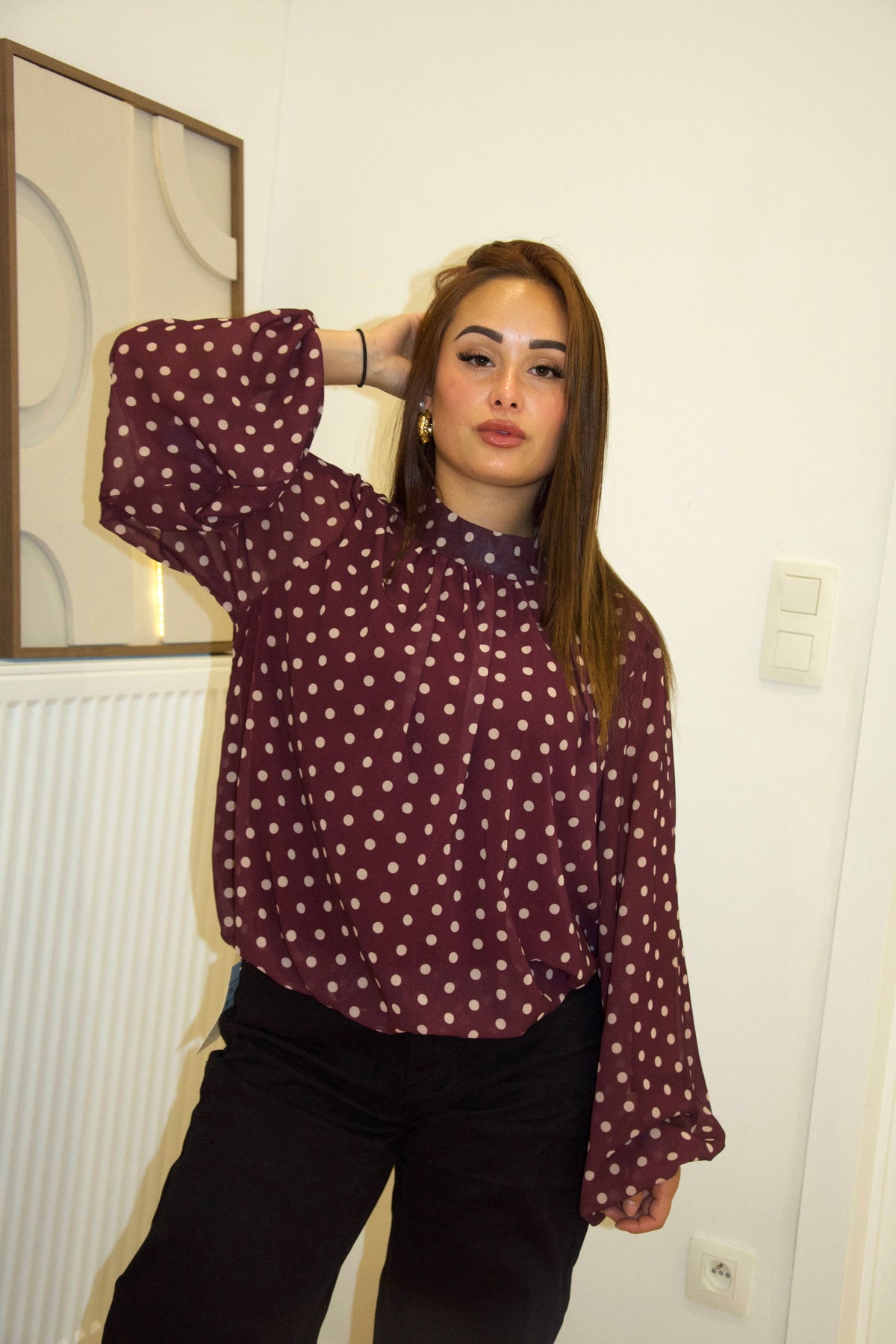 BLOUSE SELENA – BORDEAUX