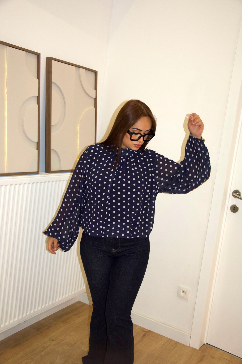 BLOUSE SELENA – BLEU MARINE
